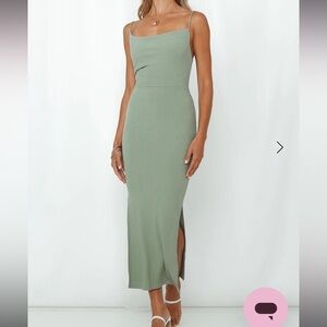 Hello Polly Ribbed Midi Dress